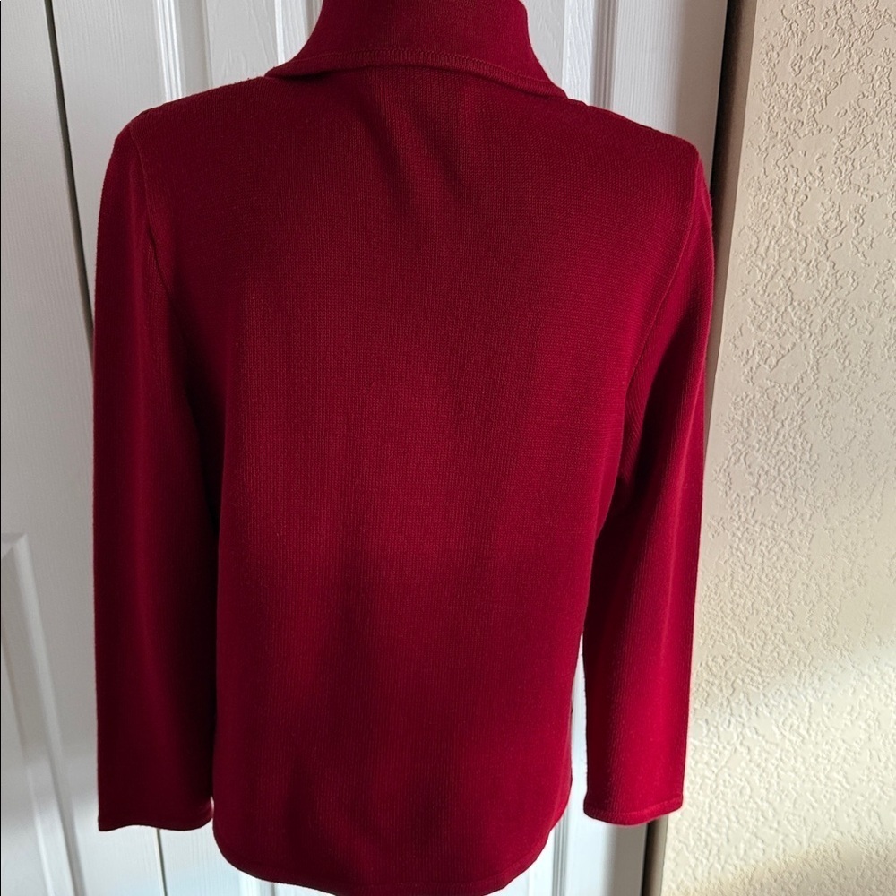 Alfred Dunner Red Button-Up Jacket - Picture 4 of 4